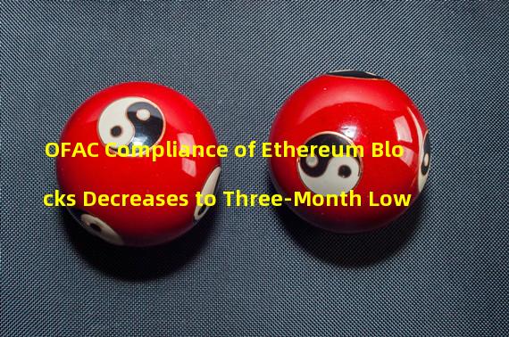 OFAC Compliance of Ethereum Blocks Decreases to Three-Month Low