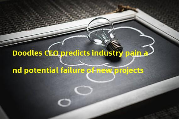 Doodles CEO predicts industry pain and potential failure of new projects