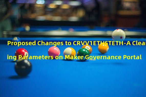 Proposed Changes to CRVV1ETHSTETH-A Clearing Parameters on Maker Governance Portal