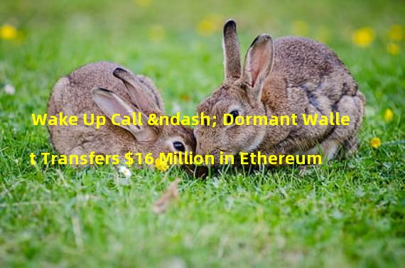 Wake Up Call – Dormant Wallet Transfers $16 Million in Ethereum