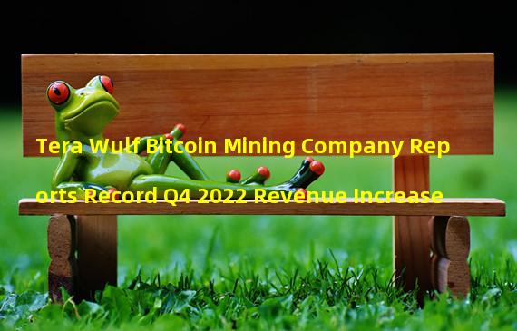 Tera Wulf Bitcoin Mining Company Reports Record Q4 2022 Revenue Increase