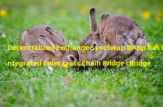 Decentralized Exchange SyncSwap DApp has integrated Celer Cross Chain Bridge cBridge