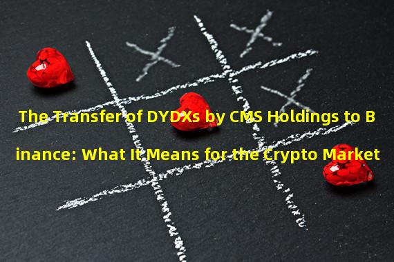 The Transfer of DYDXs by CMS Holdings to Binance: What It Means for the Crypto Market