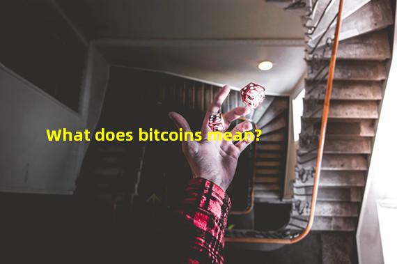 What does bitcoins mean?